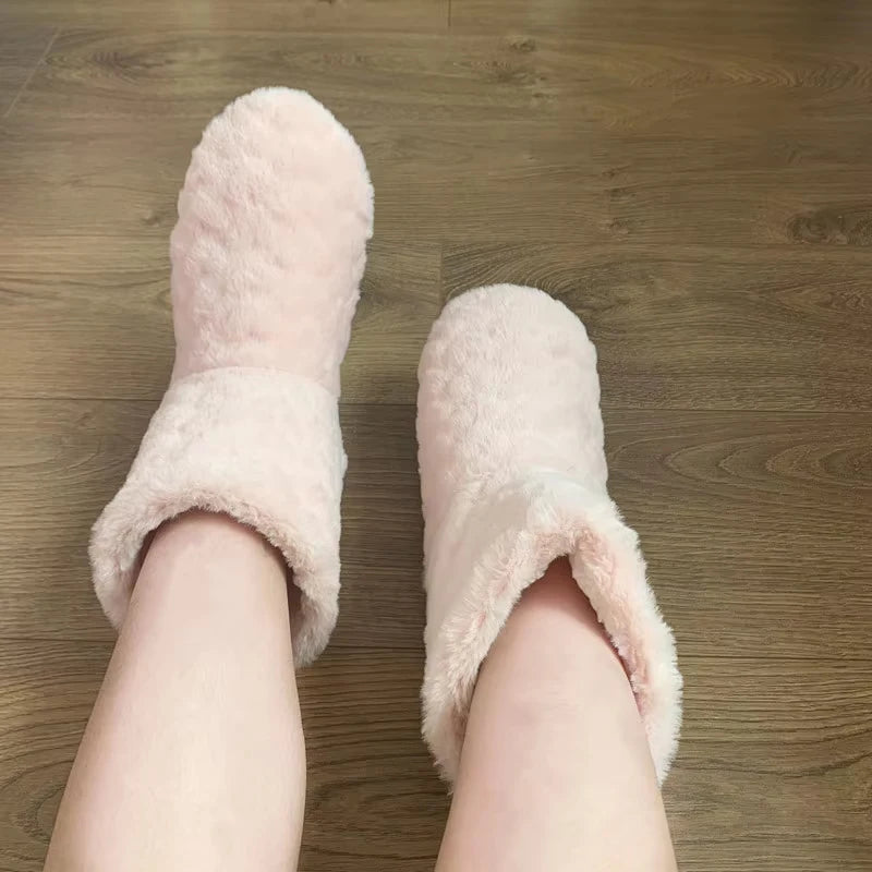 Women's Winter Fur Slippers | Non-Slip Thickened Indoor Socks