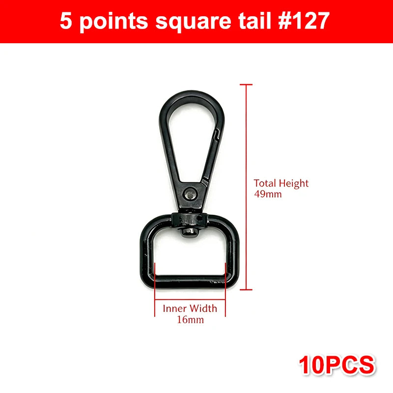 10Pcs Zinc Alloy Swivel Snap Hooks | DIY Bag & Keychain Hardware