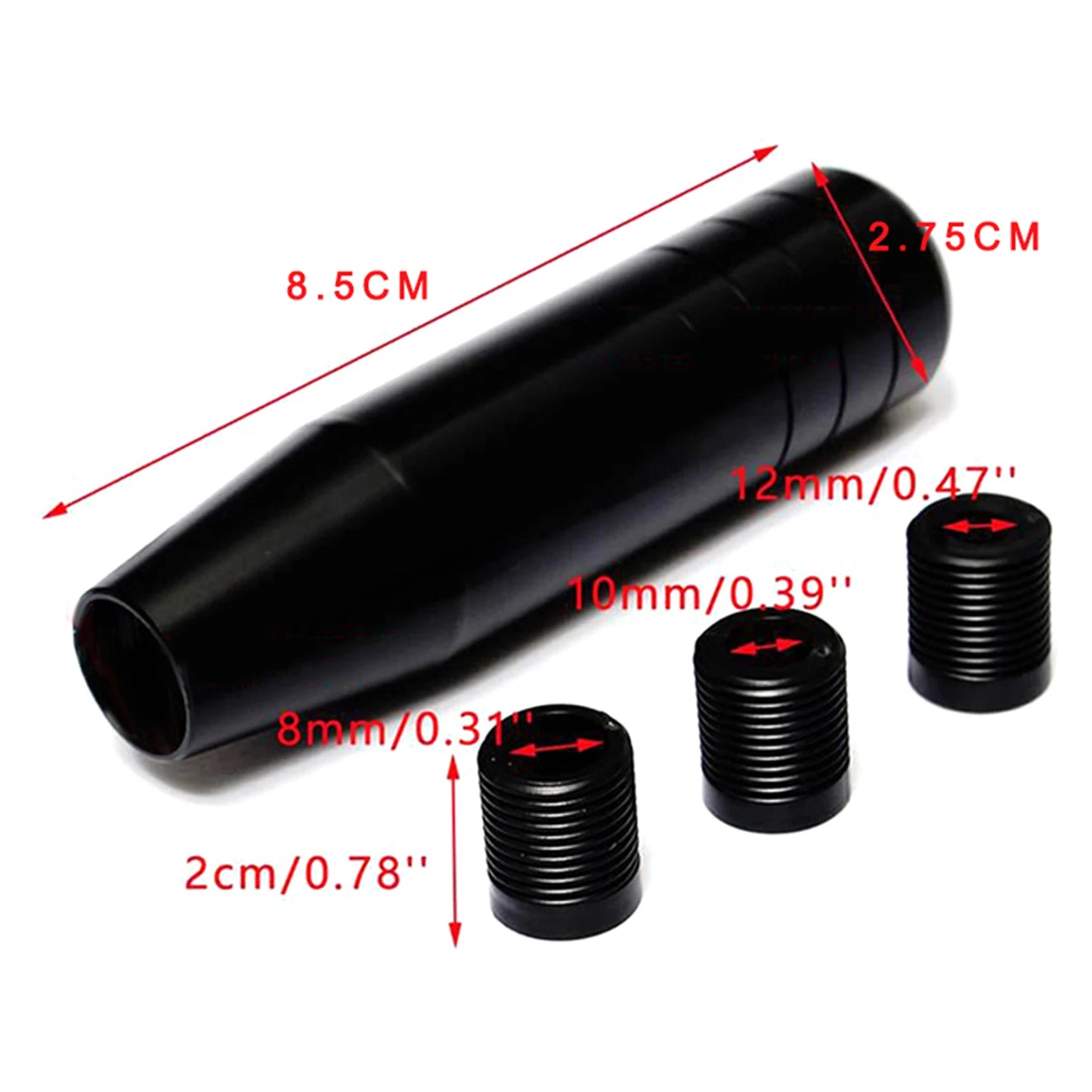 Aluminum Car Gear Shift Knob Easy to Install Black Car Gear Stick Shift Knob Automobile Interior Accessories Peaceful Pleasures Health and Wellness