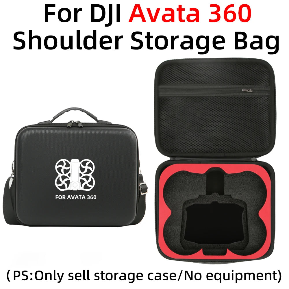 PU Storage Bag for DJI Avata 360 & RC 2 with Shoulder Strap