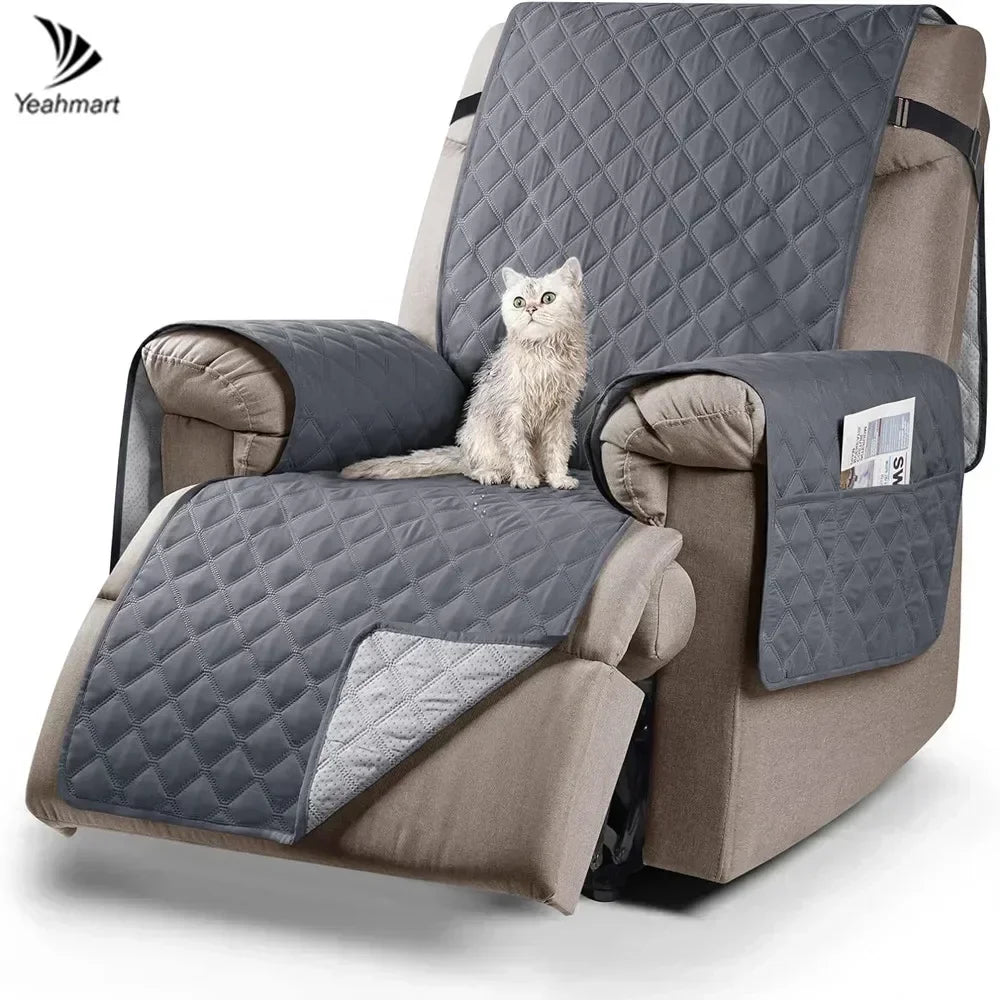 Recliner Sofa Covers Washable Changeable Slipcovers Non Slip for Kids/Dogs/Pet Washable Furniture Protector with Elastic Strap Peaceful Pleasures Health and Wellness
