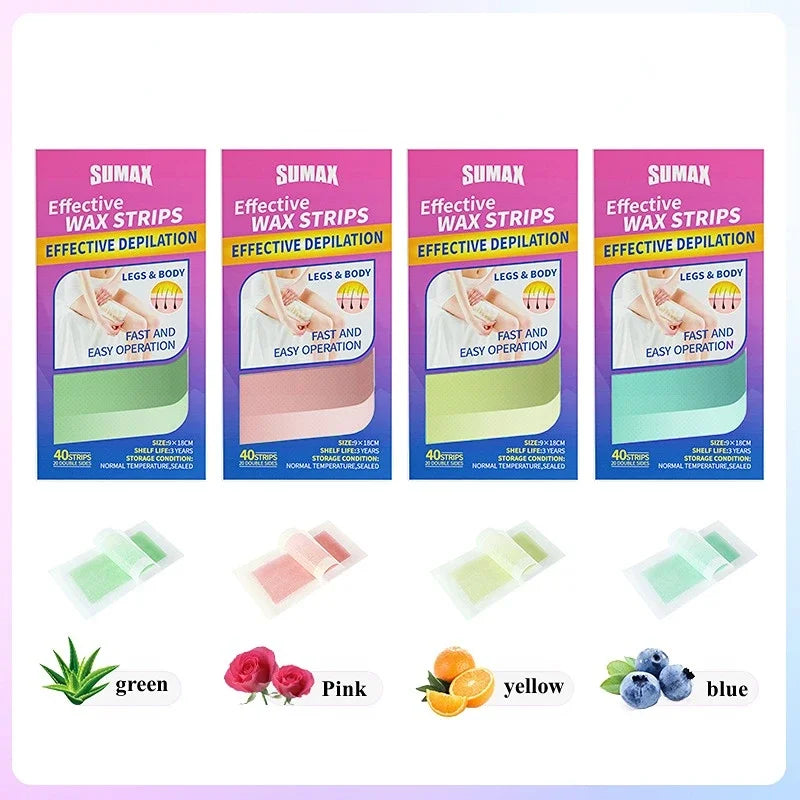 40/pcs Wax Paper Professional Hair Removal Waxing Strips Non-woven Fabric Waxing Papers Depilatory Beauty Tool for Leg Hairs Peaceful Pleasures Health and Wellness