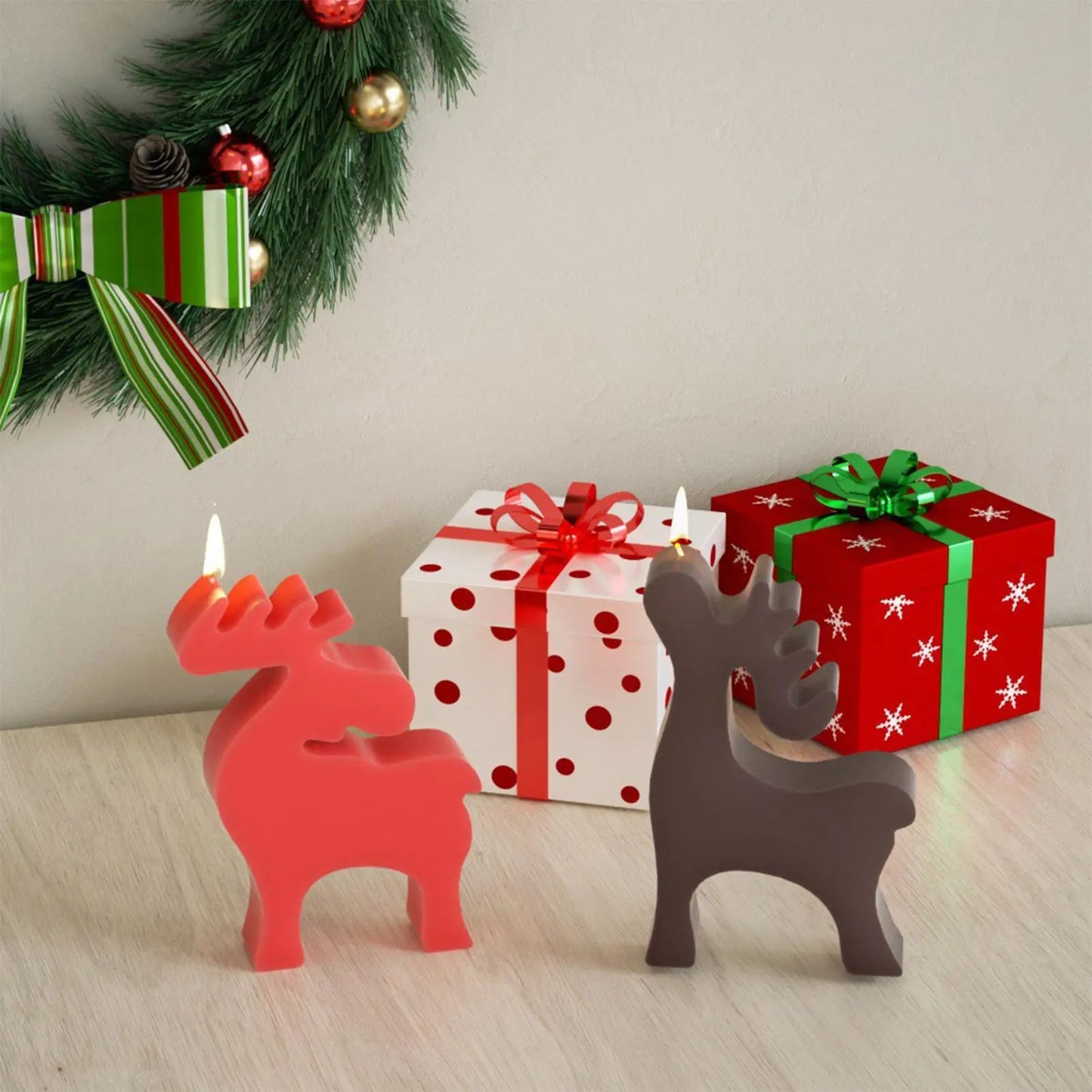 3D Reindeer Christmas Silicone Mold | Candy, Soap & Candle