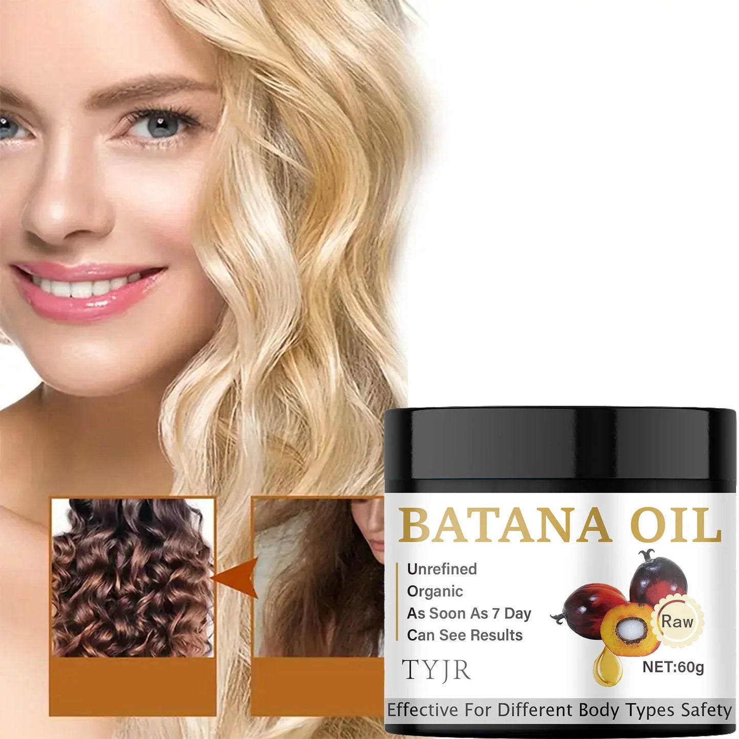 Batana Oil Hair Mask – Nourish Dry, Frizzy Hair | 60g