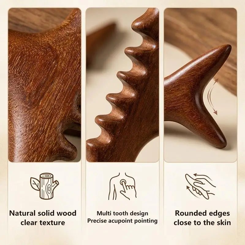 Triangular Bird Shark Shape Massage Stick Foot Gua Sha And Acupressure Tool Full-Body Meridian Trigger Point Relaxation Device Peaceful Pleasures Health and Wellness