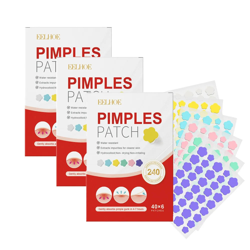 240pcs New Pimple Patch Acne Patches Heart/Star/Flower/Round Shape Acne Dots Patches Moisturizes for Covering Zits and Blemishes Peaceful Pleasures Health and Wellness Flowers x 3 Box
