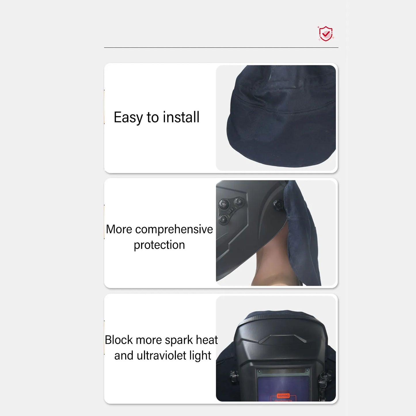 Back Head Coverage Rear Extension Helmet Extended Cover Welding