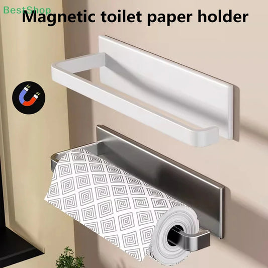 Magnetic Paper Towel Holder – No-Drill Wall Mount Shelf Paper Towel Holder Oasis Select