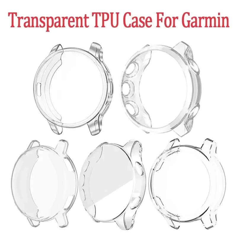 Clear TPU Case for Garmin Venu, Venu 2, Venu Plus & Venu SQ Peaceful Pleasures Health and Wellness