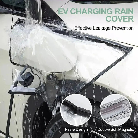 EV Charging Port Rain Cover – Universal Waterproof PVC Shield EV Charger Cover Oasis Select