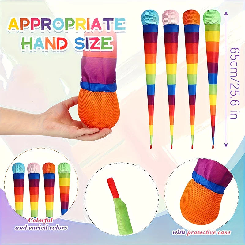 Rainbow Meteor Ball Set 1–20 PCS | Soft Tail Throwing Catching Toy