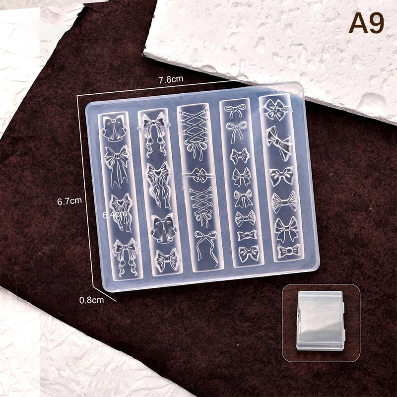 3D Silicone Relief Mold Butterfly Flower Design Nails Diy Design Nail Art Decorations Silicone Nail Mold Nail Accessories Peaceful Pleasures Health and Wellness A9