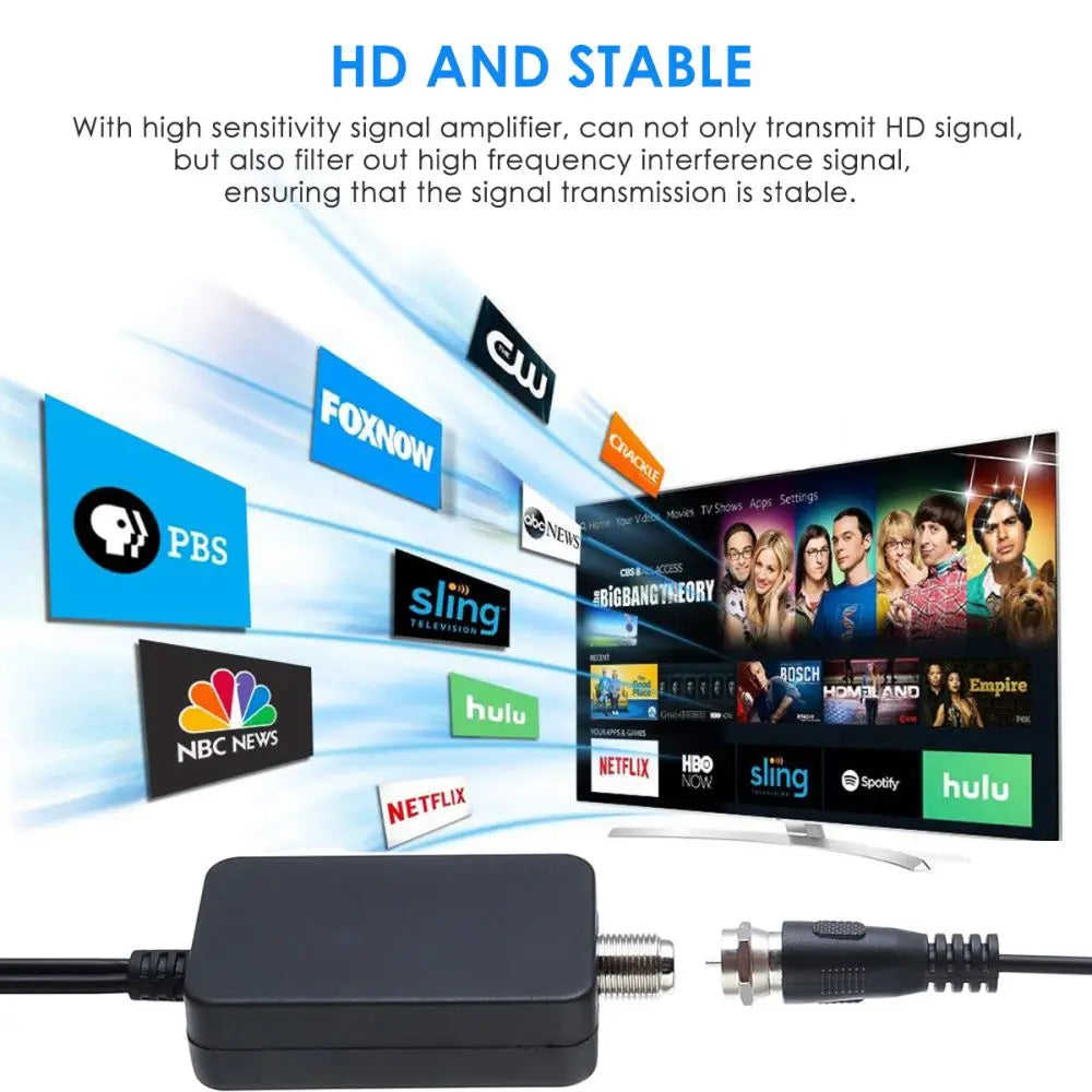 Indoor HDTV Digital Antenna – DTMB 1080p 50-Mile 20dBi