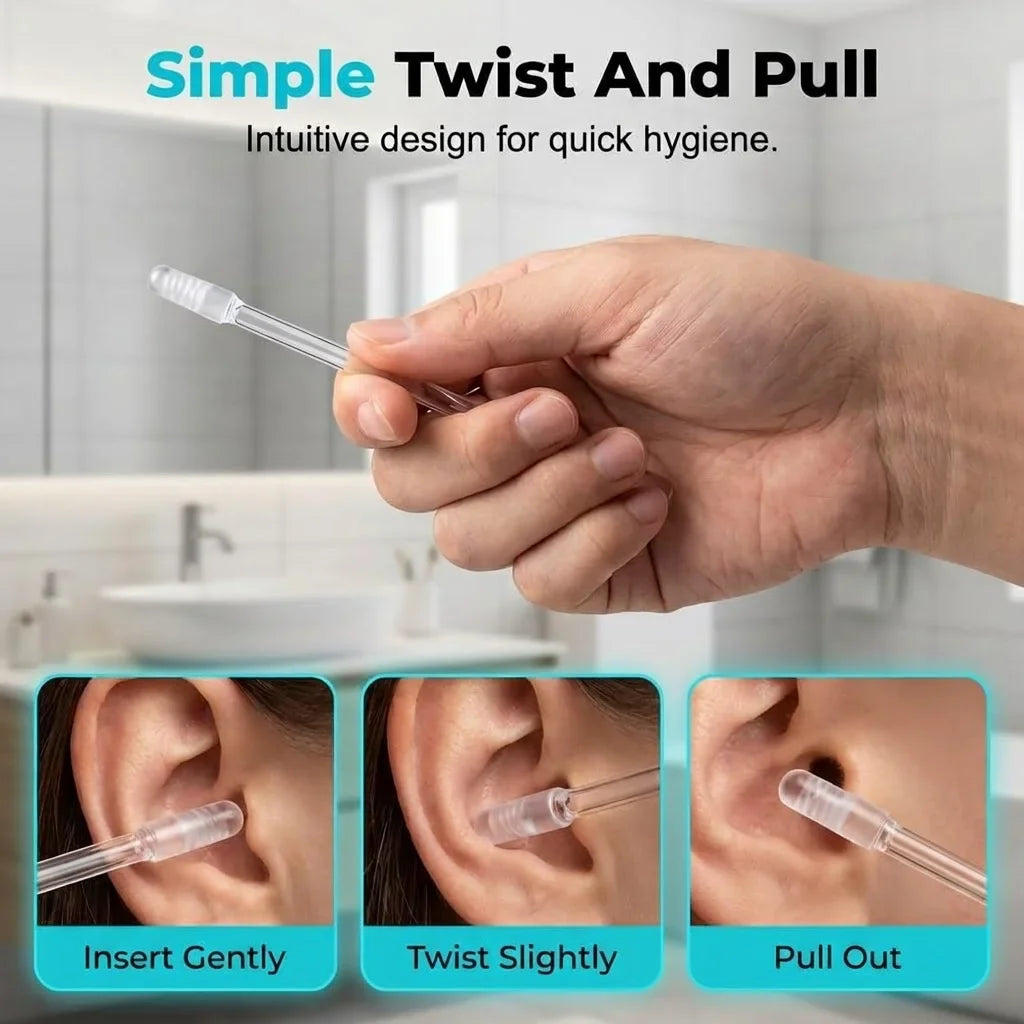 Sticky Ear Wax Remover Swabs – 24pc Disposable Kit