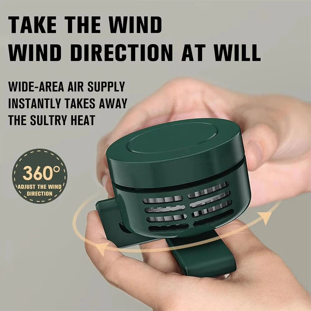 Mini Clip Fan Hanging Waist Neck Fan Girl Electric Air Cooling Fan USB Leafless Fan For Outdoor Camping Fishing Car Accessorie Peaceful Pleasures Health and Wellness