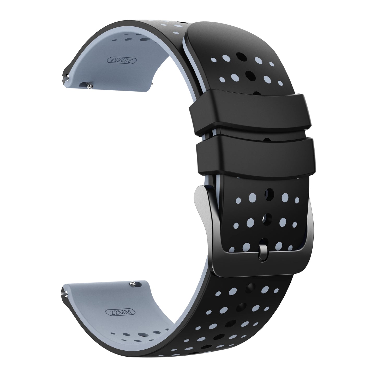22mm Starry Sky Silicone Watch Strap for Suunto & Xiaomi Peaceful Pleasures Health and Wellness Black Grey 22mm