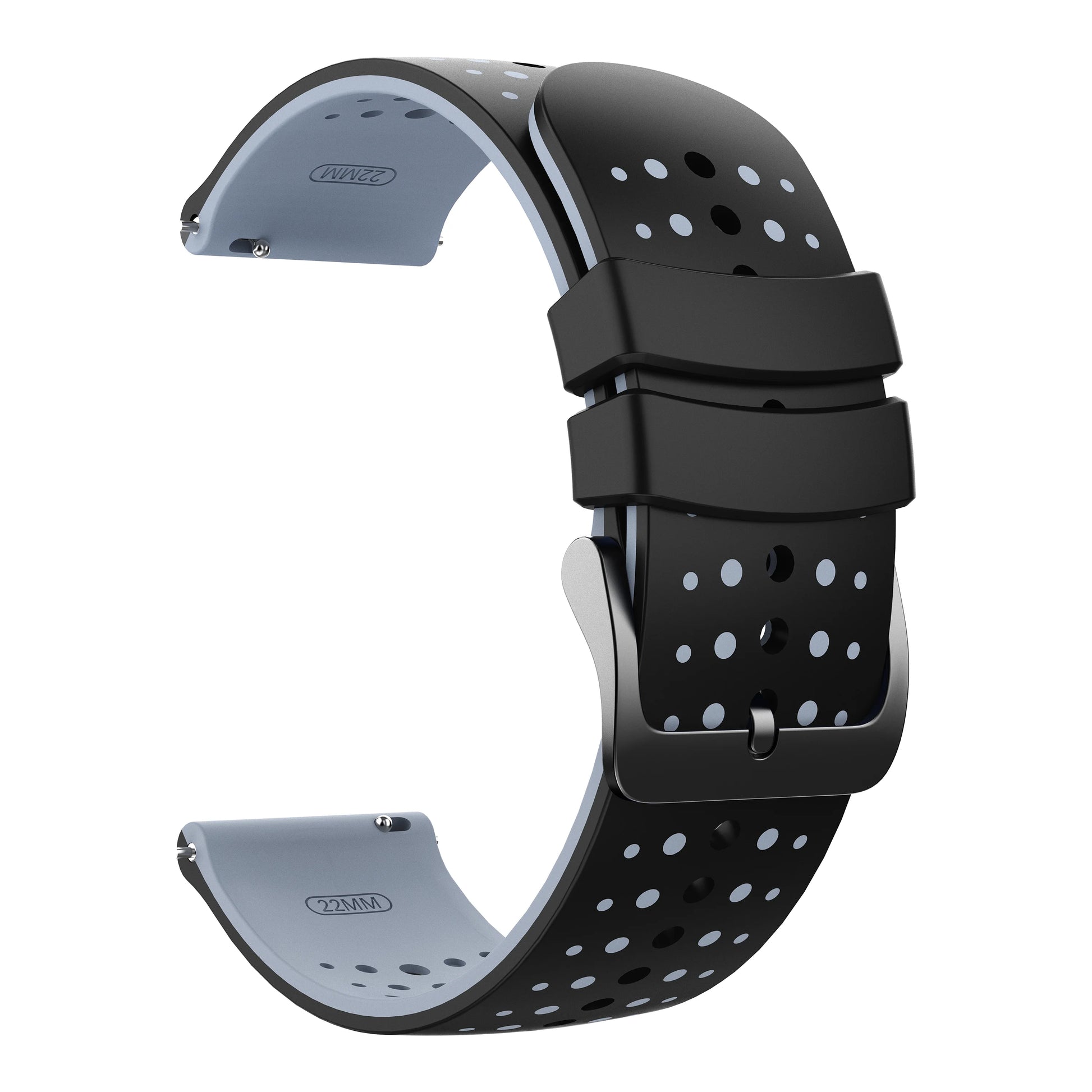 22mm Starry Sky Silicone Watch Strap for Suunto & Xiaomi Peaceful Pleasures Health and Wellness Black Grey 22mm