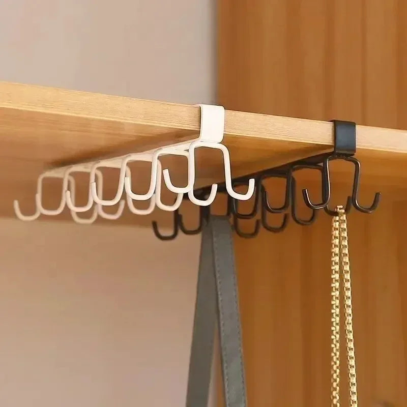 Hot Hole-free Kitchen Hook Rack, Iron Double-row Hook Hanging Rod, Kitchen Utensil Rack, Spoon and Shovel Rack, Wall Hanging Peaceful Pleasures Health and Wellness