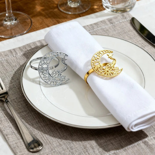 Gold Bismillah Napkin Rings | Ramadan & Eid Table Decor Napkin Rings Peaceful Pleasures Health and Wellness