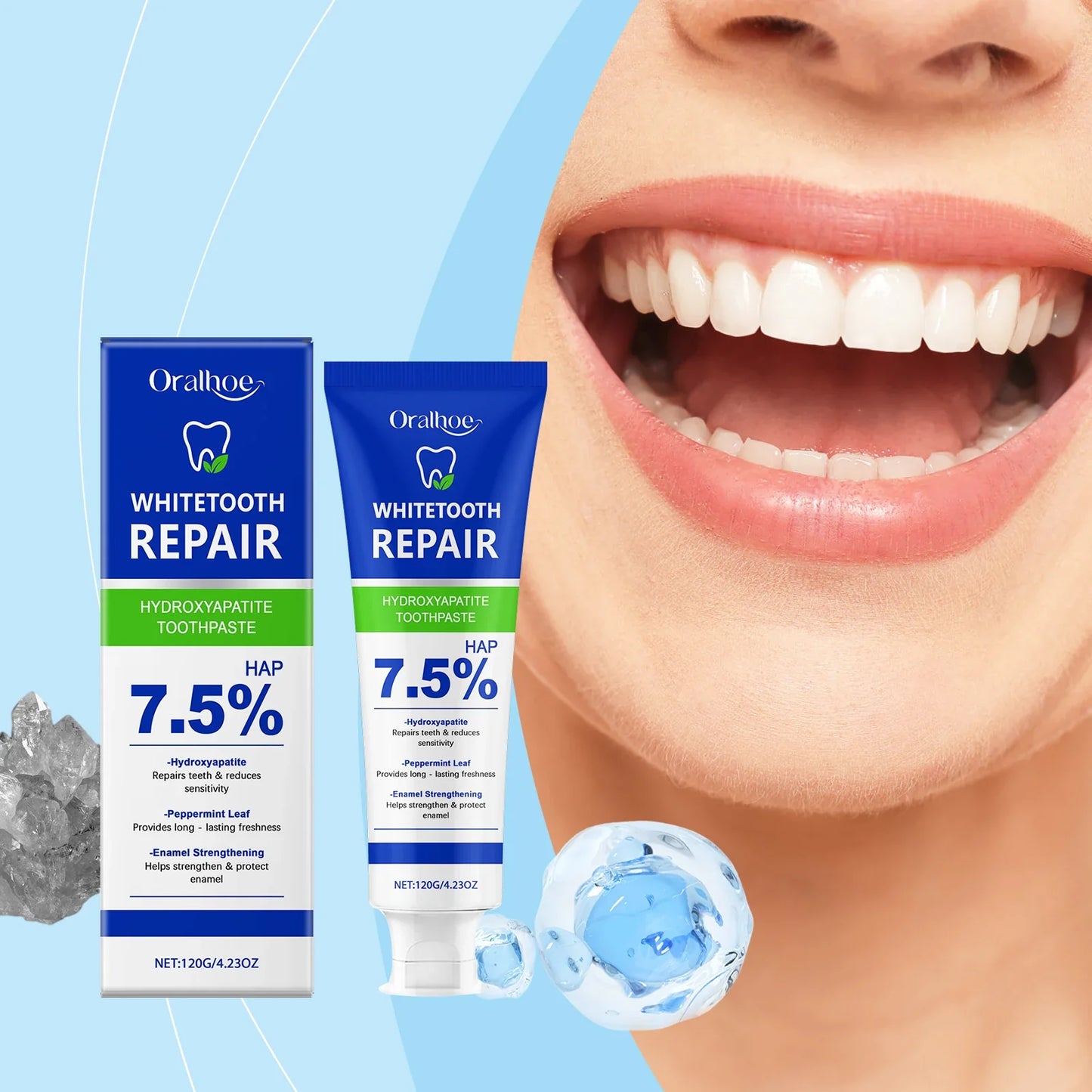 Oralhoe Hydroxyapatite Toothpaste – Whitening & Deep Clean
