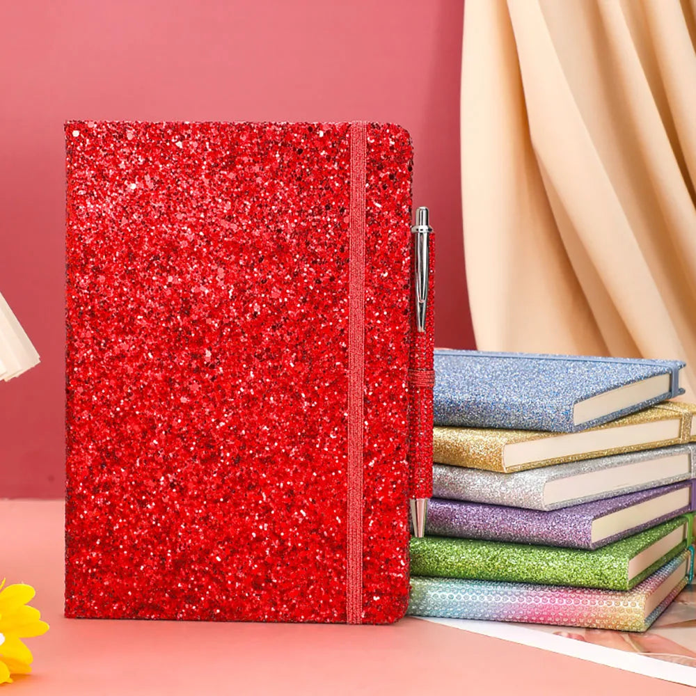 A6 Sparkling Pink Strap Handheld Notebook Creative Personalized