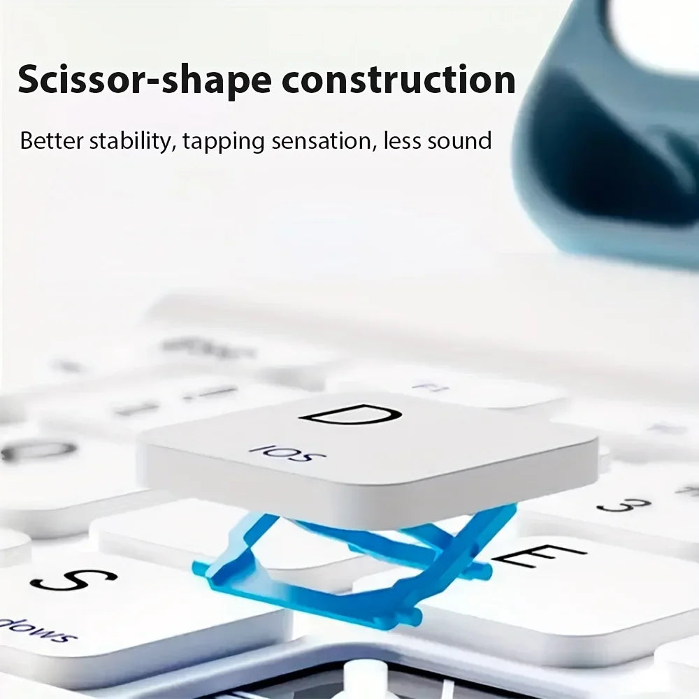 Ultra-thin Wireless Keyboard,10-inch Bluetooth-compatible Keyboard, Type-C Charging, for Tablet, PC, iOS, Android, Windows Peaceful Pleasures Health and Wellness
