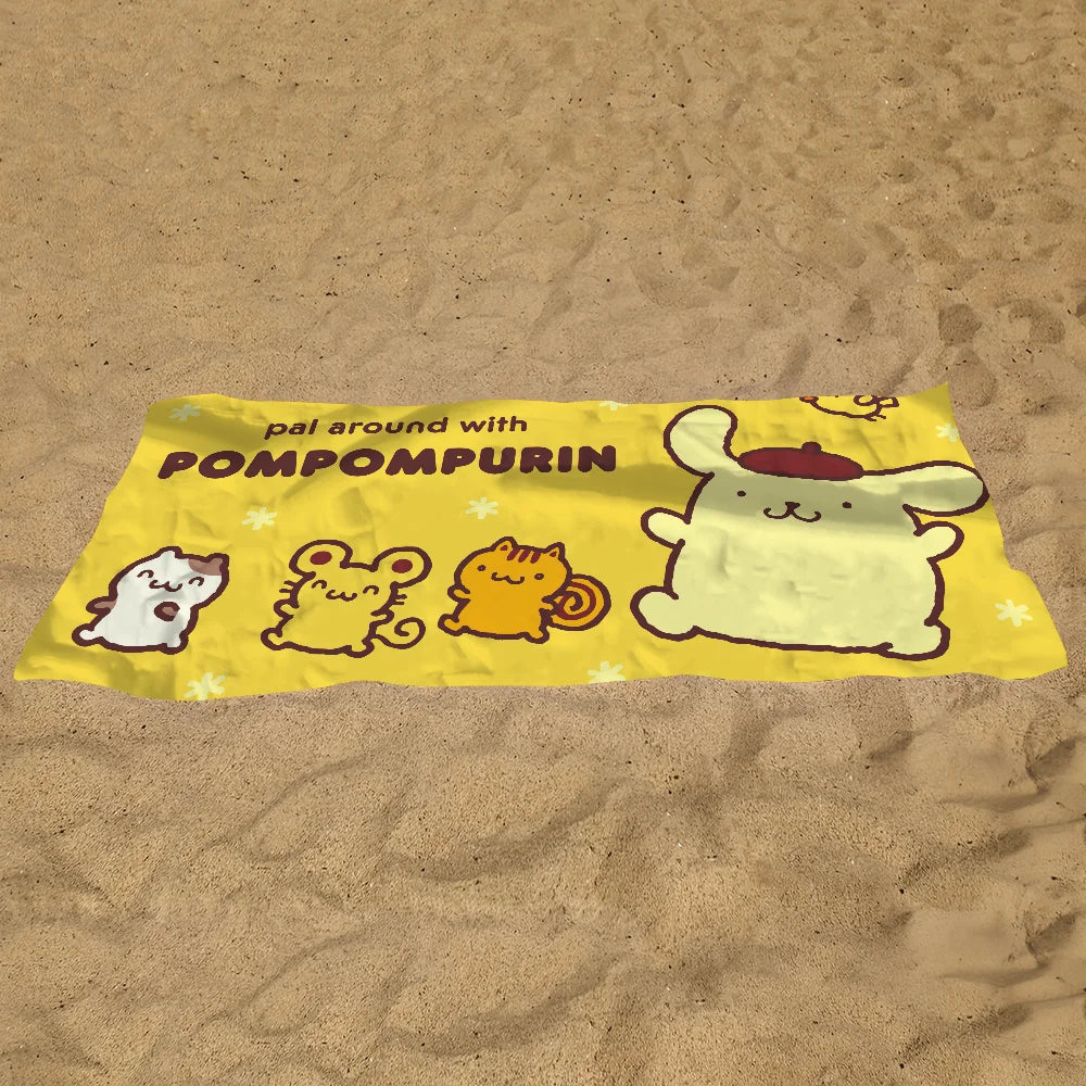 Pompompurin Quick-Dry Beach Towel | Cartoon Sports Travel Towel