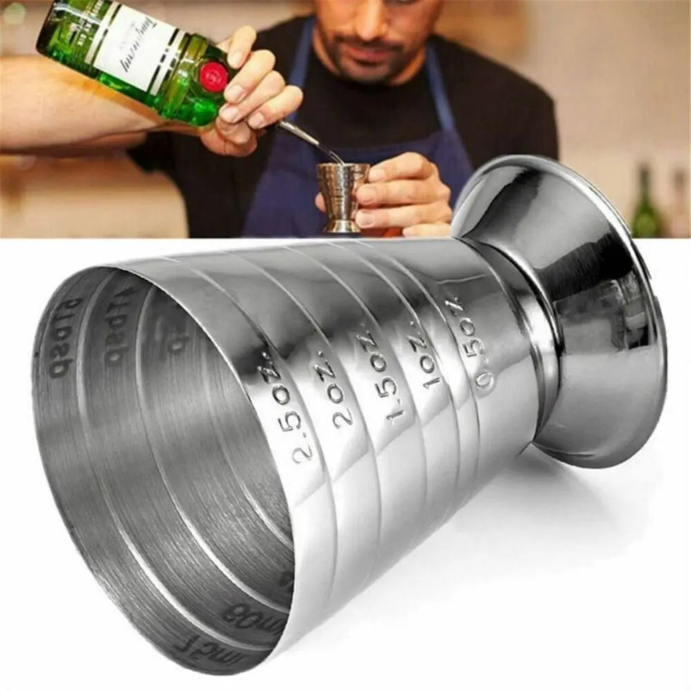 Stainless Steel 304 Magic Measuring Cup Cocktail Ounce Cup Graduated Measuring Cup Creative Drink Spirit Mixed Cocktail Beaker Peaceful Pleasures Health and Wellness