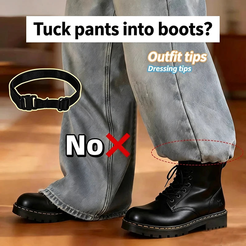 Invisible Shortening Fixation Straps Pants Legs Prevents Dragging