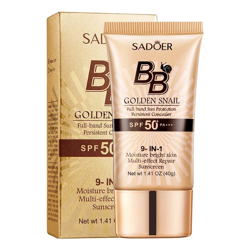 SPF50 Sunscreen BB Cream Face Makeup Foundation Primer Moisturizer Concealer Sun Block Protection Isolation Peaceful Pleasures Health and Wellness