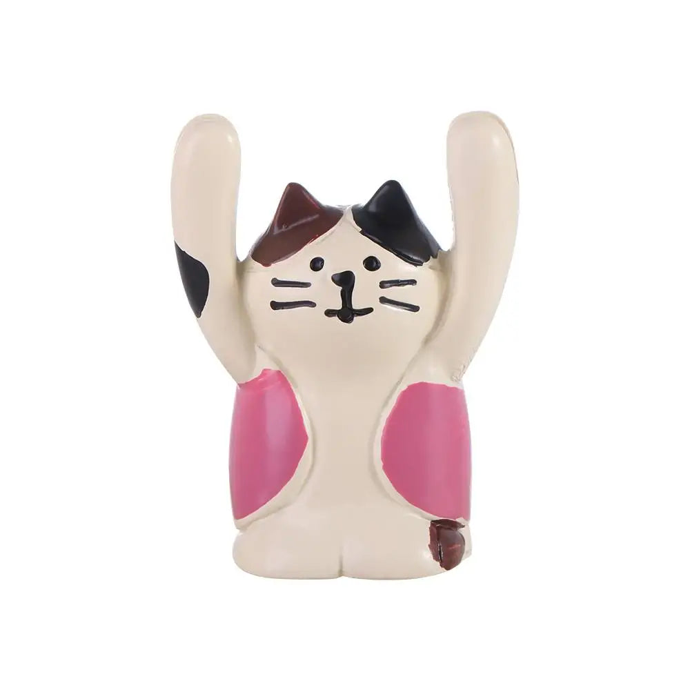 Kawaii Messege Desktop Memo Clip Holder Resin Panda Hand Raising Card Clip Picture Display Stand Photo Stander Clip Rome Peaceful Pleasures Health and Wellness 3