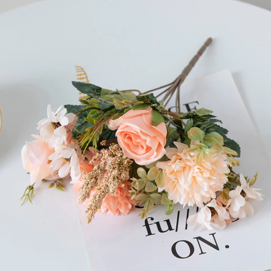 Silk Ball Daisy & Rose Artificial Flowers | Wedding & Home Décor