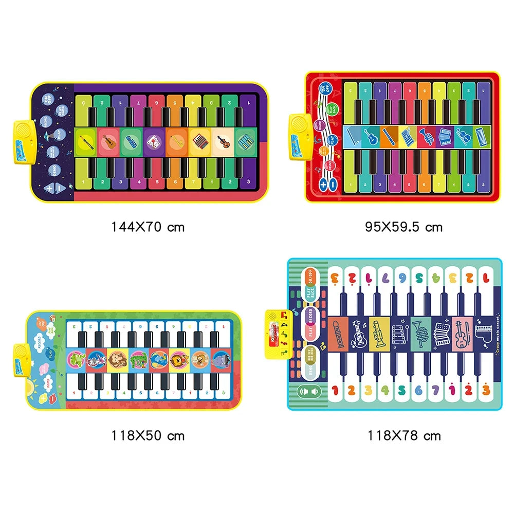 Kids Musical Piano Mat Toddle Dance Duet Keyboard Play 20 Keys 5 Paly