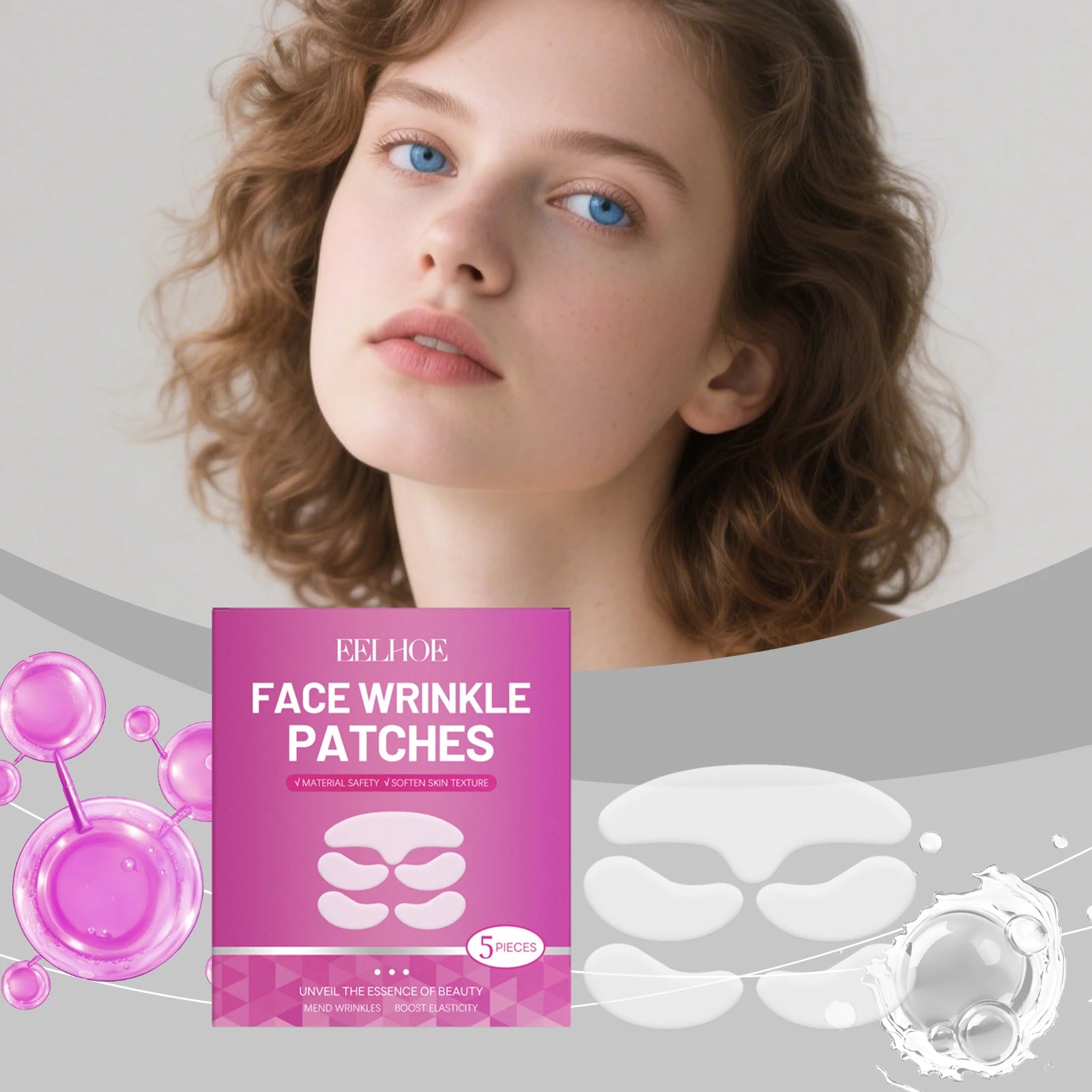 EELHOE Anti-Wrinkle Face Patches – Lifting & Firming 5pc Anti-Wrinkle Face Patch Peaceful Pleasures Health and Wellness