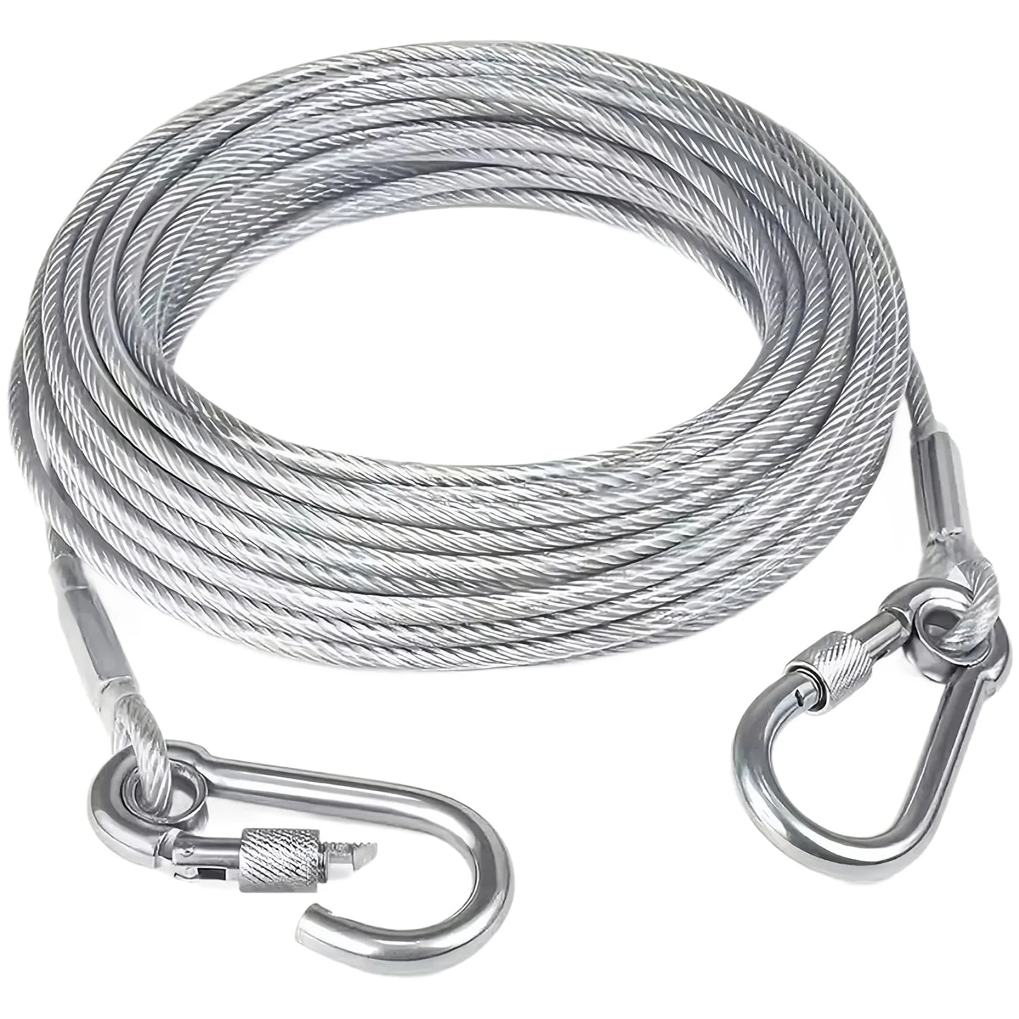 Stainless Steel Clothesline,Outdoor Thickened Steel Wire Rope,Adjustable Length Outdoor Drying Rope,for Backyard/Garden/Balcony Peaceful Pleasures Health and Wellness 5 m