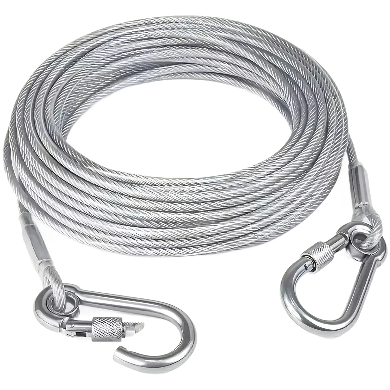 Stainless Steel Clothesline,Outdoor Thickened Steel Wire Rope,Adjustable Length Outdoor Drying Rope,for Backyard/Garden/Balcony Peaceful Pleasures Health and Wellness 5 m