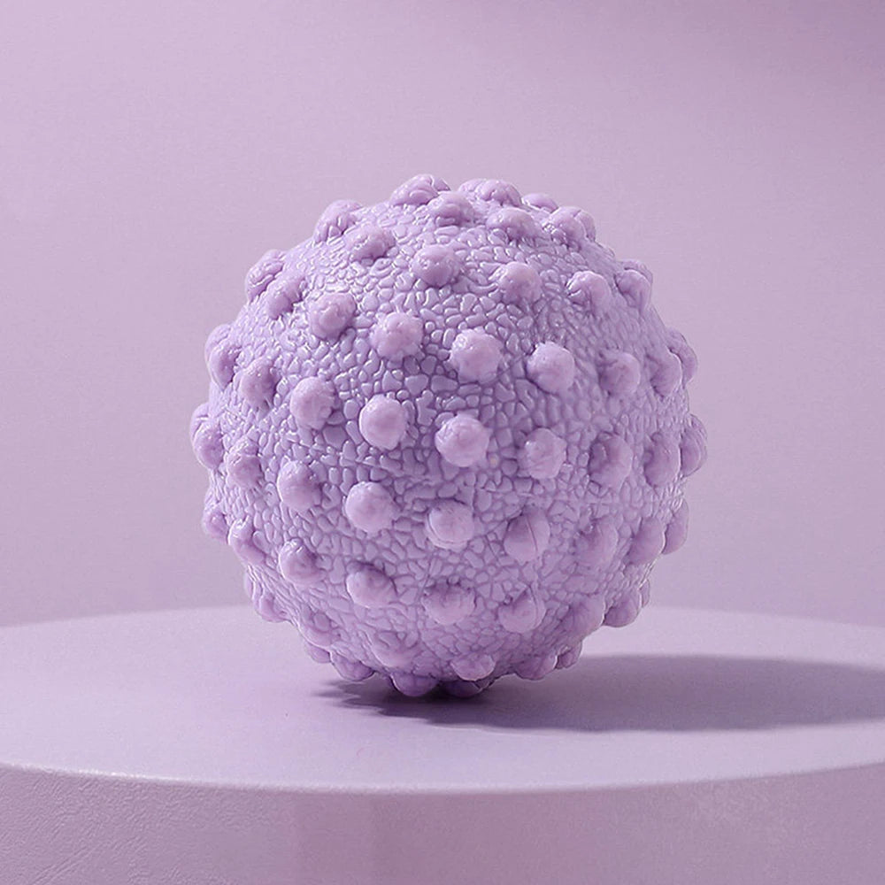 Fascia Ball Raised Point Massage Ball TPR Posture Master Yoga Ball Waist and Back Foot Massage Ball Peaceful Pleasures Health and Wellness PURPLE