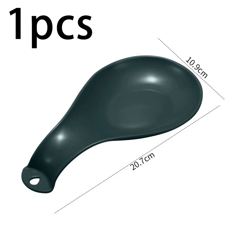 Spoon Rest Large Ceramic Spoon Holder Heat-Resistant Cooking Spoon Rest Coffee Spoon Holder Dishwasher Safe Ceramic Spoon Rest Peaceful Pleasures Health and Wellness B8