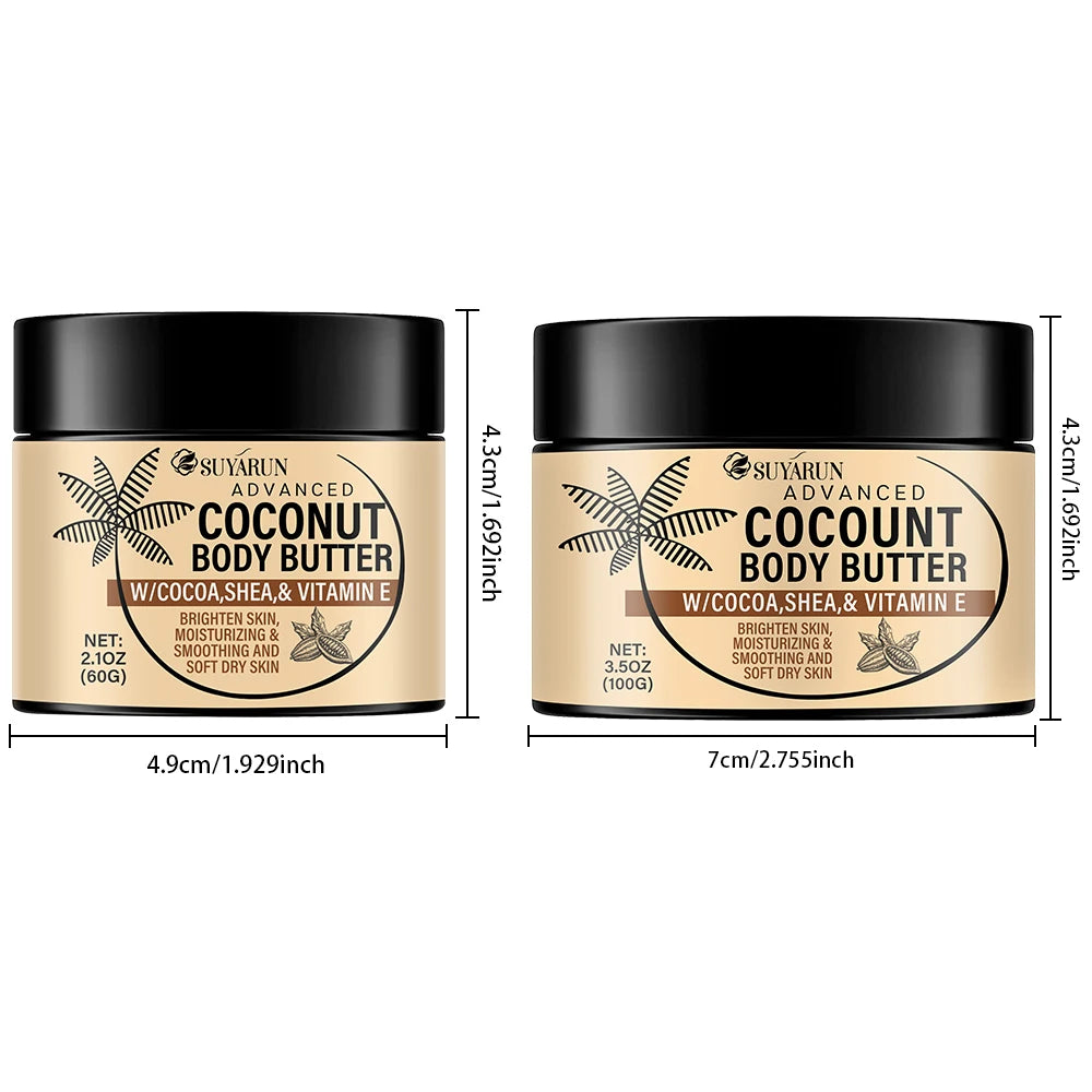 SUYARUN Deep Moisturizing Cream for Dry Skin, Organic Hydration with Coconut Oil, Fast Absorbing, 24 hour Nourishing. Peaceful Pleasures Health and Wellness