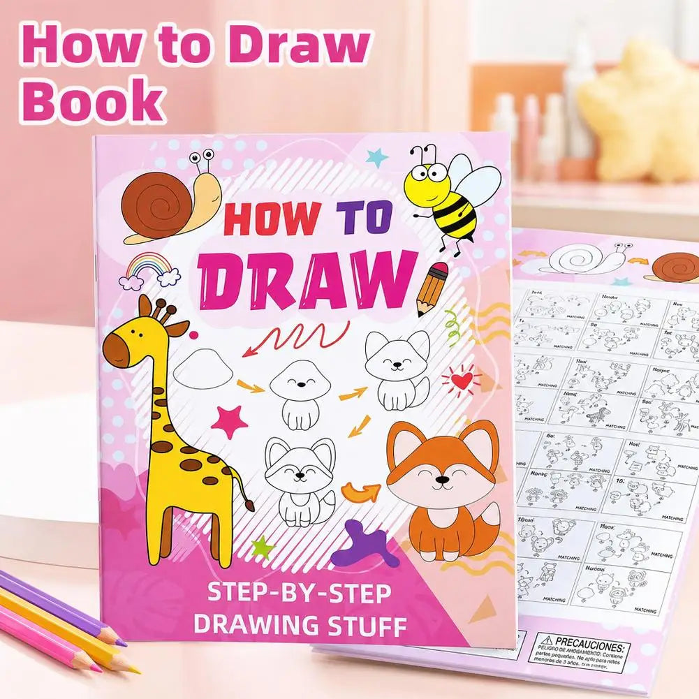 Animal Cartoon Sketch Book Step How Draw Drawing Practice Coloring