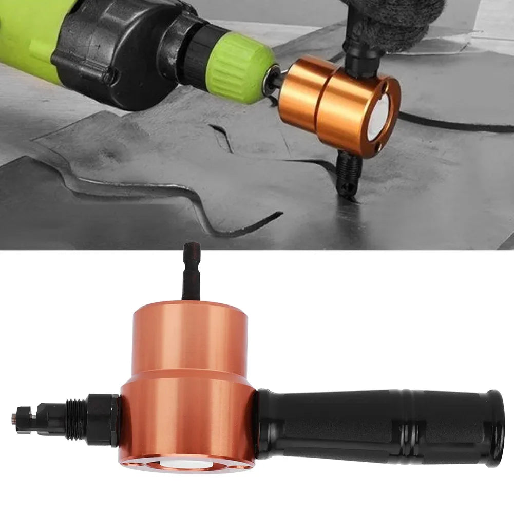 Double Headed Cutter Sheet Metal Nibbler Drill Cutting Tool Power