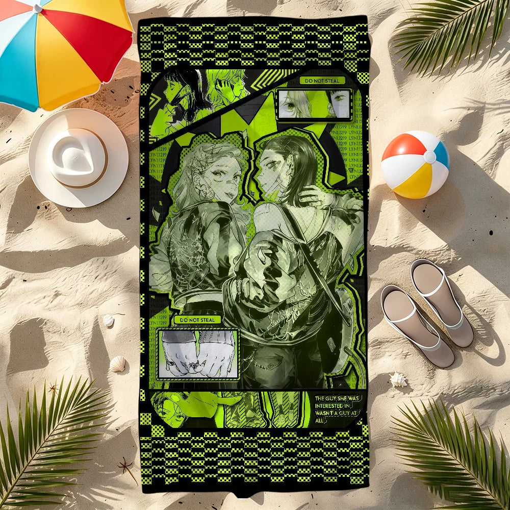 Quick-Dry Beach Towel | Soft Lightweight Travel & Gym Towel Quick-Dry Beach Towel Peaceful Pleasures Health and Wellness