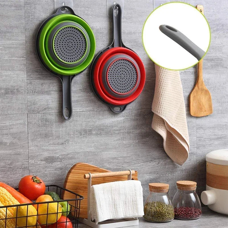 LMETJMA Silicone Collapsible Colander – Folding Kitchen Strainer