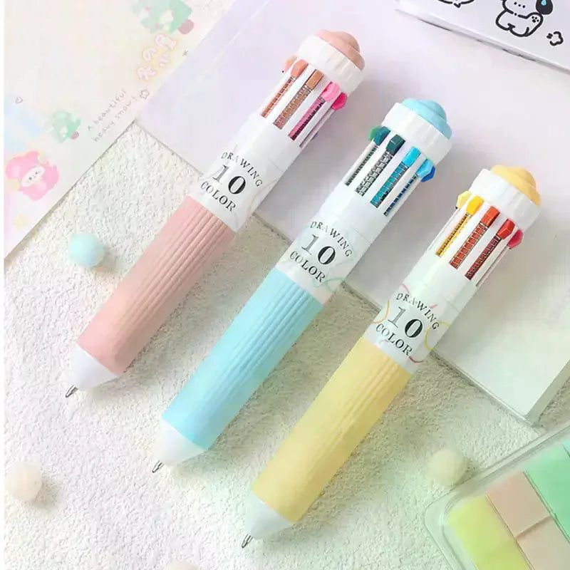 28-Color Multicolor Ballpoint Pen 0.8mm Soft Grip – Drawing & Notes