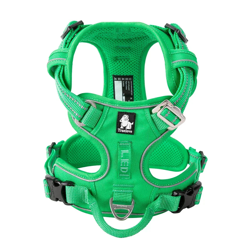Truelove No-Pull Dog Harness – Reflective, Breathable, All Sizes Dog Harness Peaceful Pleasures Health and Wellness GRASSGREEN XS france