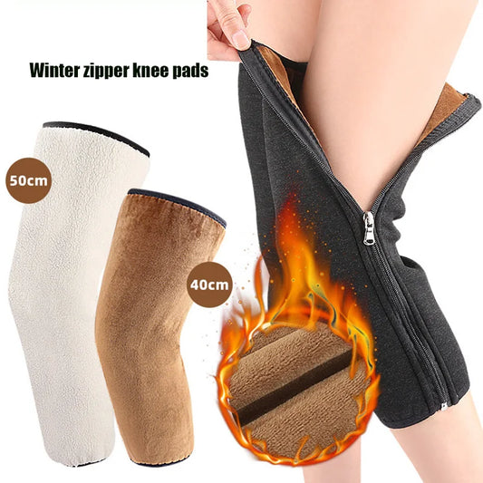 Winter Wool Knee Sleeves for Women & Seniors | Zipper Warmth Knee Sleeve Peaceful Pleasures Health and Wellness