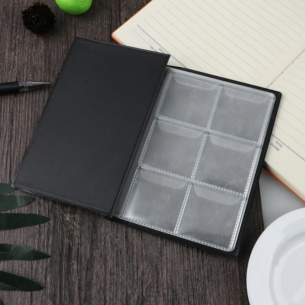 60 Pockets Artificial PU Leather Commemorative Coins Collection Album Book Collecting Money Organizer Storage Bags Storage Book Peaceful Pleasures Health and Wellness