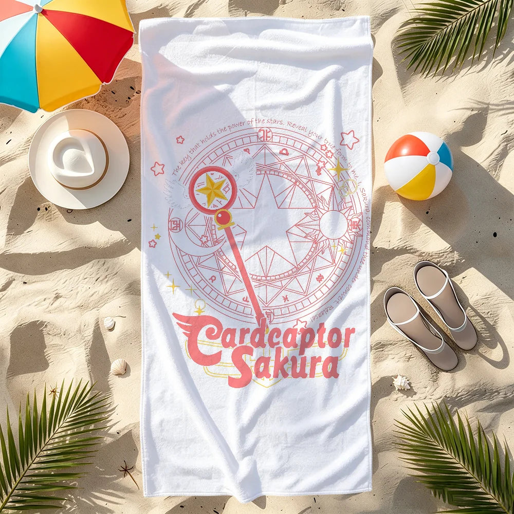 Cardcaptor Sakura Microfiber Beach Towel | Quick-Dry, 11 Sizes Microfiber Beach Towel Peaceful Pleasures Health and Wellness