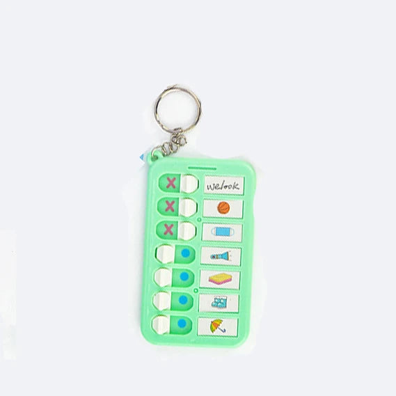 Kids Self-discipline Checklist Memo Board Portable Keychain Visual