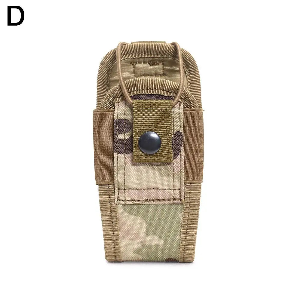 Outdoor Tactical Walkie Talkie Pouch for MOLLE, Multi-Functional Phone Bag Tactical Waist Bag Radio Protective Case Peaceful Pleasures Health and Wellness D
